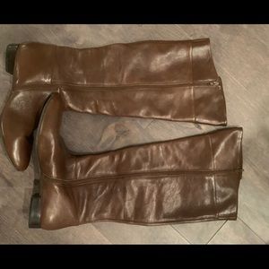 Nine West Brown Leather Boots Knee high